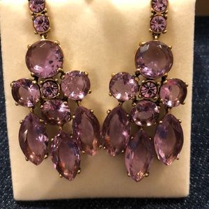 J Crew amethyst chandelier earrings